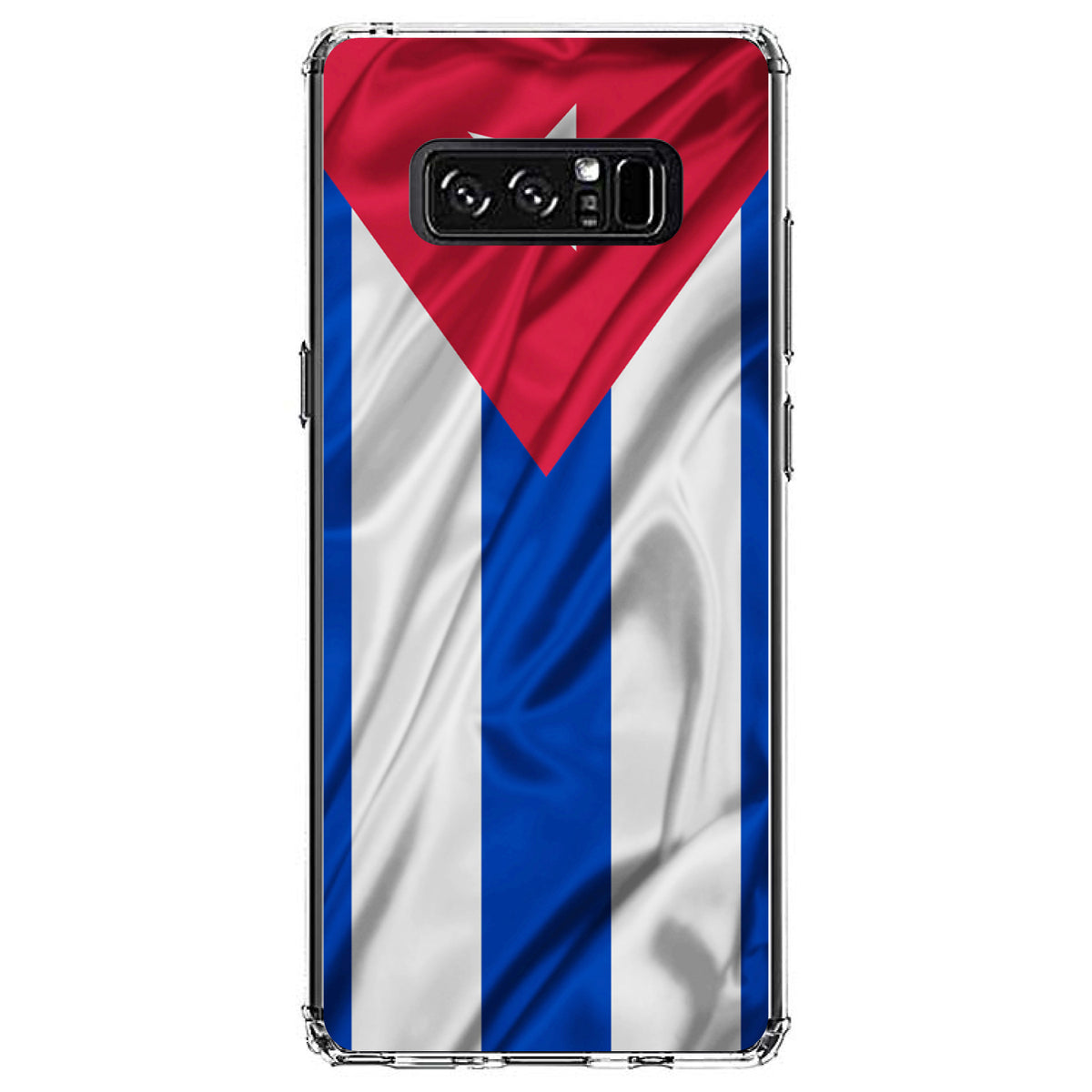 Red White Blue Cuban Flag Cuba Clear Shockproof iPhone Case, view 12