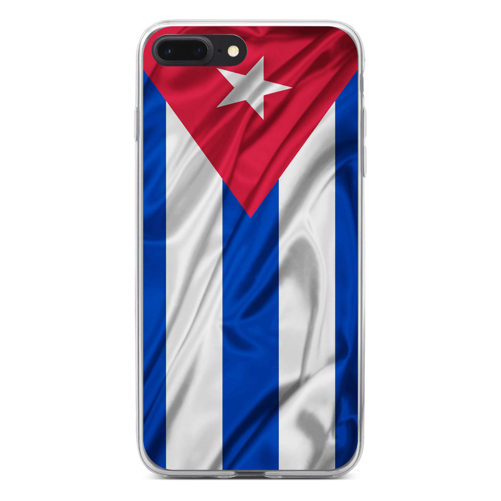 Red White Blue Cuban Flag Cuba Clear Shockproof iPhone Case, view 6