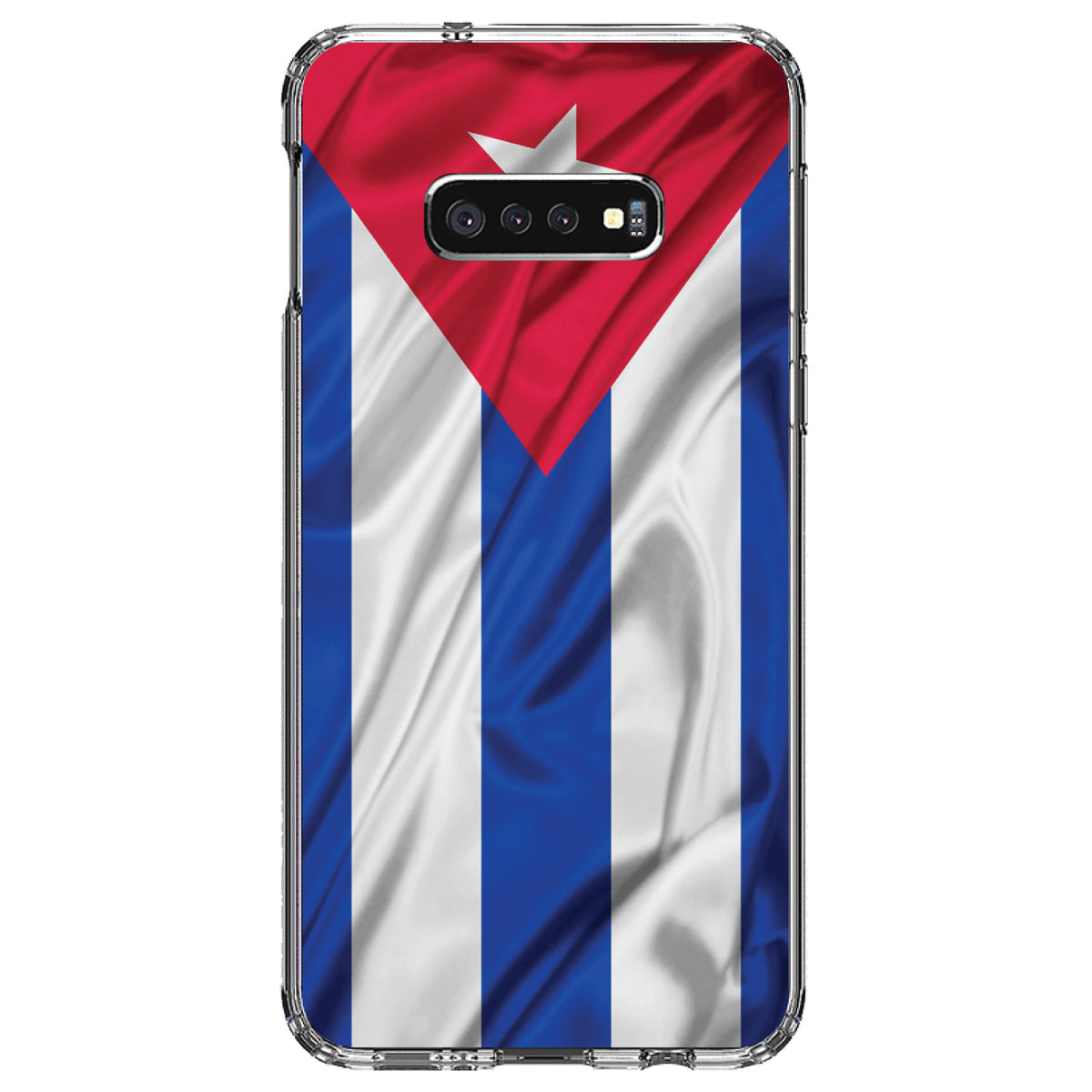 Red White Blue Cuban Flag Cuba Clear Shockproof iPhone Case, view 18