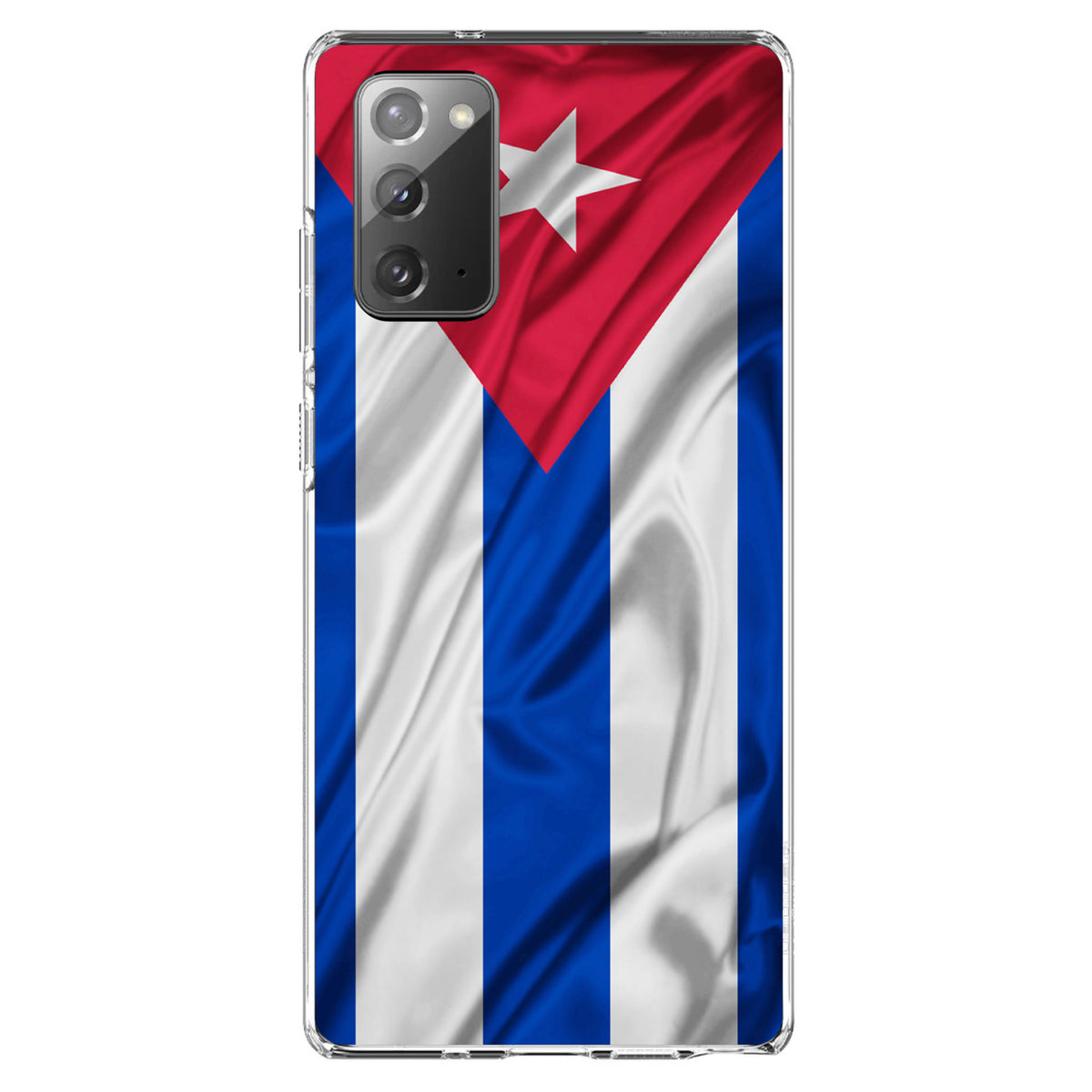 Red White Blue Cuban Flag Cuba Clear Shockproof iPhone Case, view 8