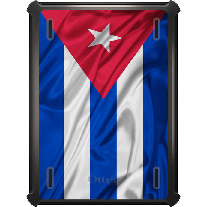 DistinctInk™ OtterBox Defender Series Case for Apple iPad / iPad Pro / iPad Air / iPad Mini - Red White Blue Cuban Flag Cuba