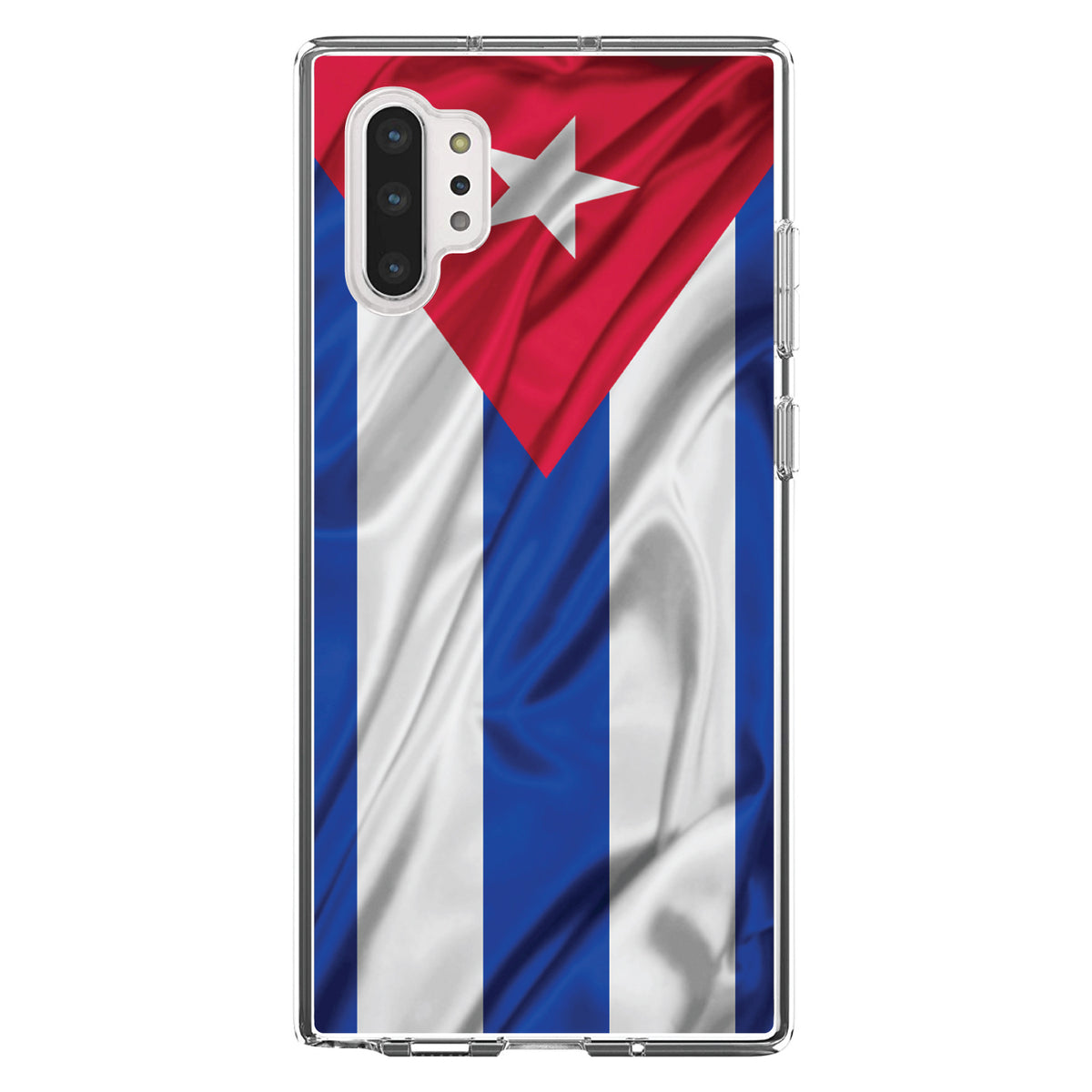 Red White Blue Cuban Flag Cuba Clear Shockproof iPhone Case, view 10