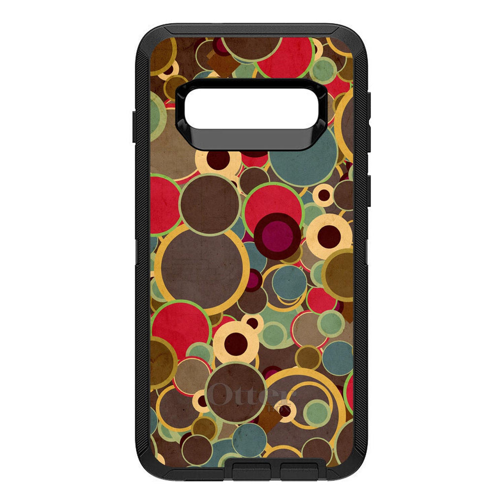 Brown Red Yellow Circles OtterBox Defender Case for iPhone & Galaxy, view 9