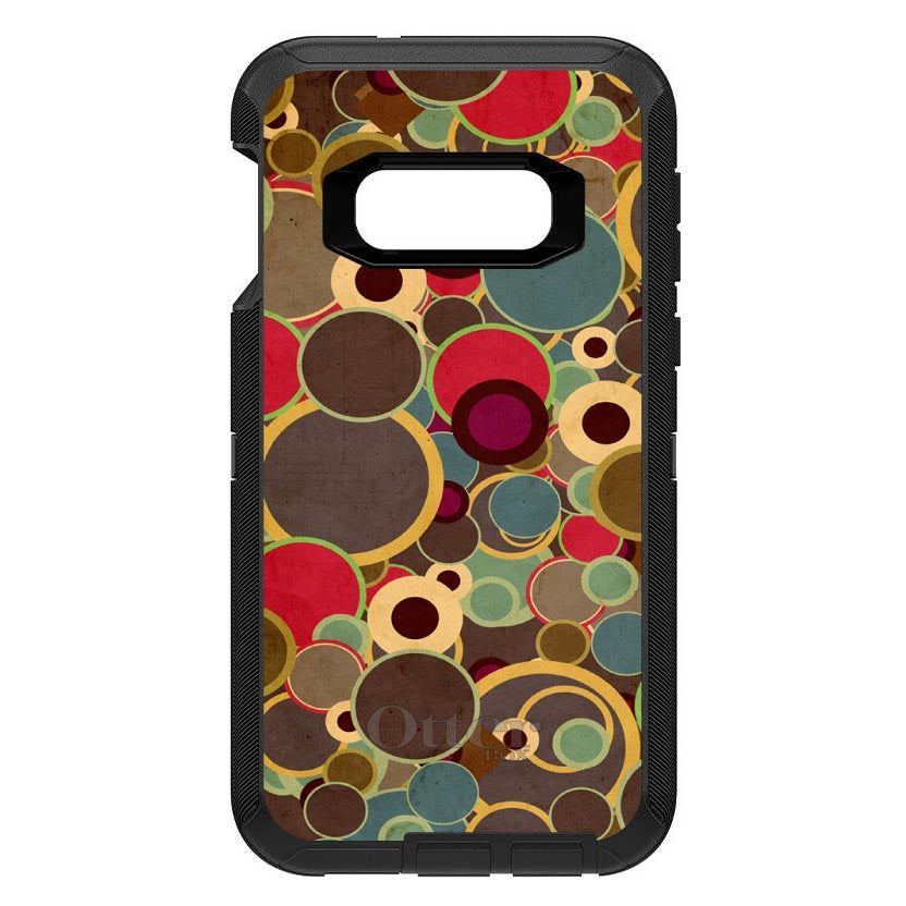 Brown Red Yellow Circles OtterBox Defender Case for iPhone & Galaxy, view 10