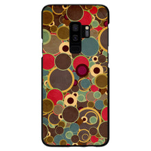 DistinctInk® Hard Plastic Snap-On Case for Apple iPhone or Samsung Galaxy - Brown Red Yellow Circles