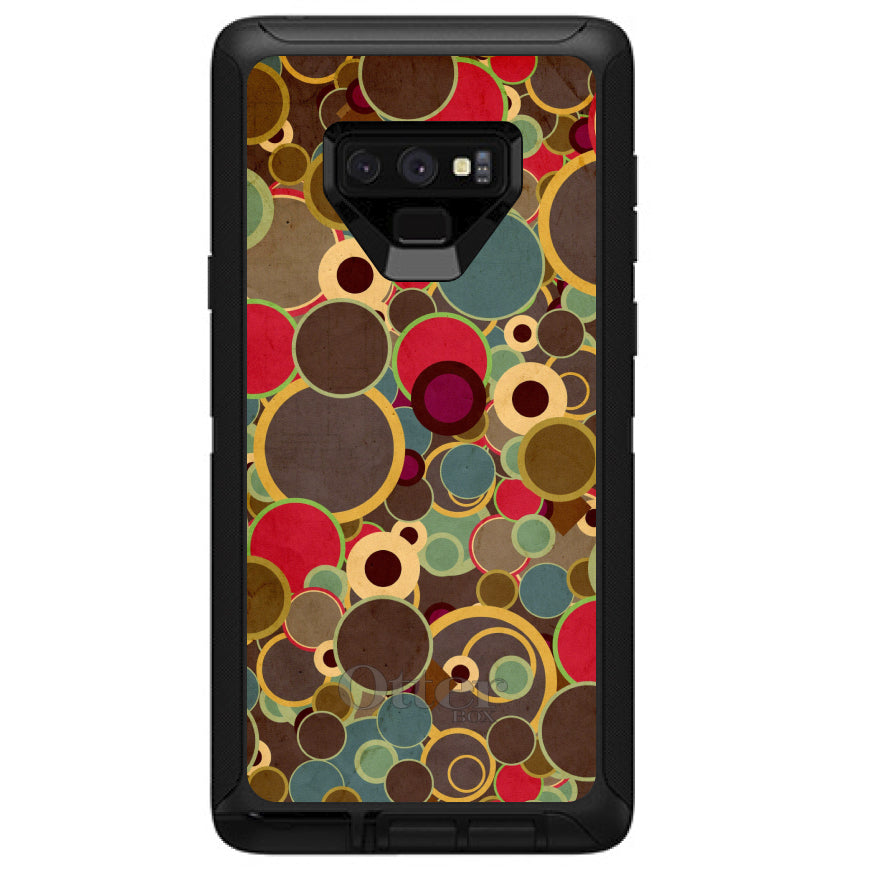 Brown Red Yellow Circles OtterBox Defender Case for iPhone & Galaxy, view 16