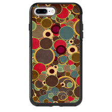 DistinctInk™ OtterBox Symmetry Series Case for Apple iPhone / Samsung Galaxy / Google Pixel - Brown Red Yellow Circles