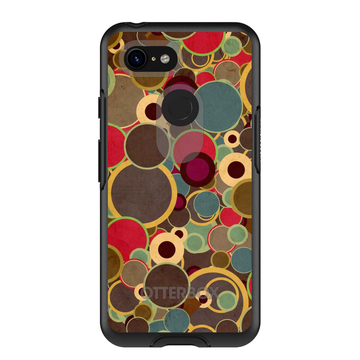 Brown Red Yellow Circles OtterBox Symmetry Case for iPhone & Galaxy, view 15