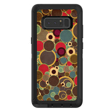 DistinctInk™ OtterBox Defender Series Case for Apple iPhone / Samsung Galaxy / Google Pixel - Brown Red Yellow Circles