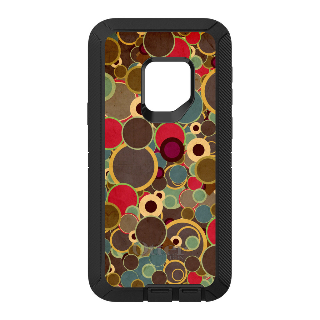 Brown Red Yellow Circles OtterBox Defender Case for iPhone & Galaxy, view 11