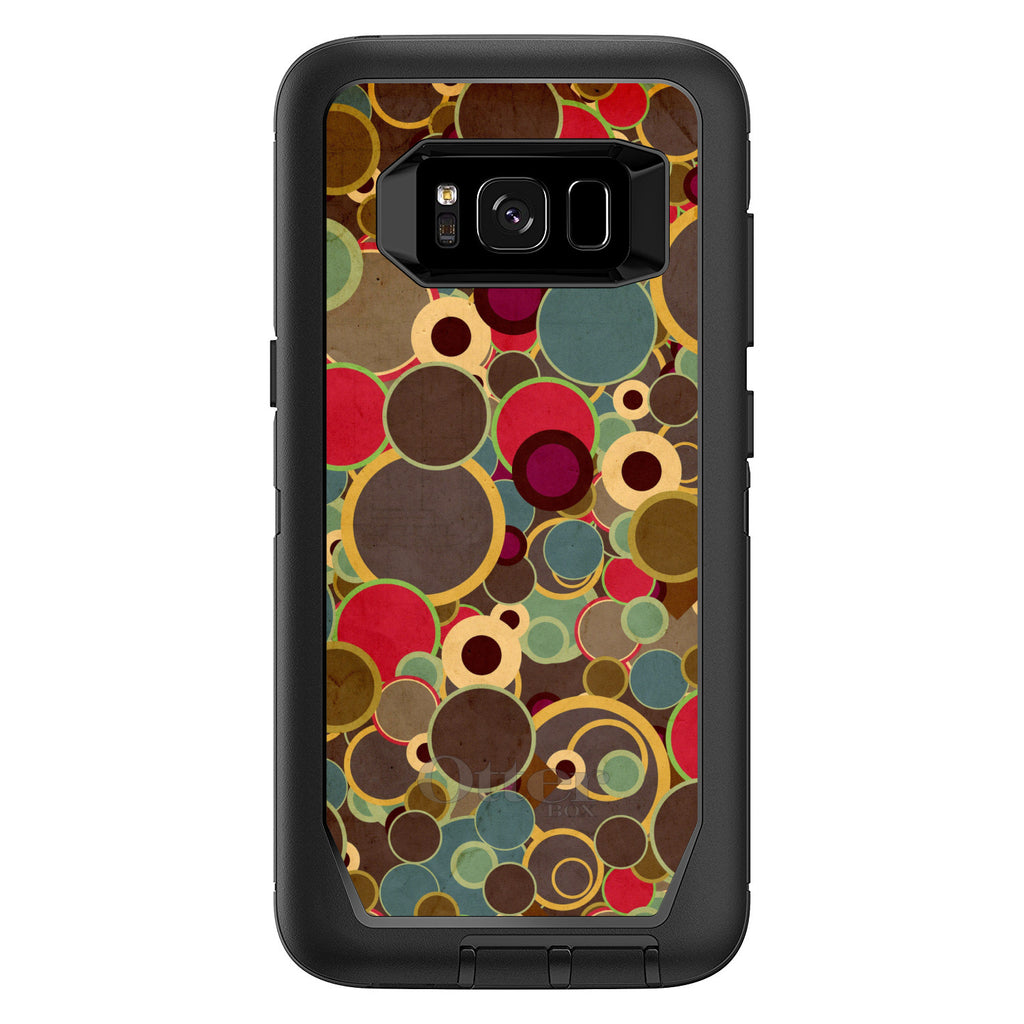 Brown Red Yellow Circles OtterBox Defender Case for iPhone & Galaxy, view 12