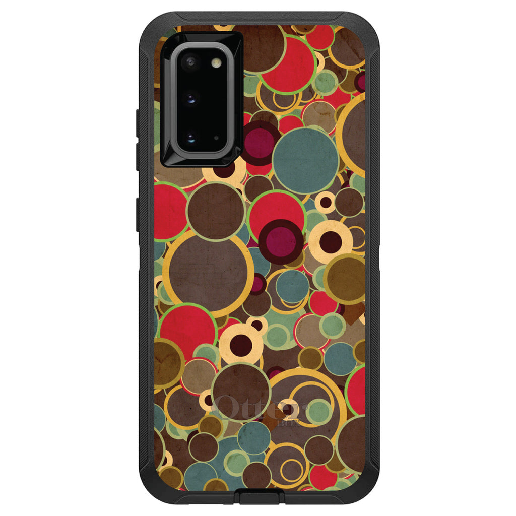 Brown Red Yellow Circles OtterBox Defender Case for iPhone & Galaxy, view 8