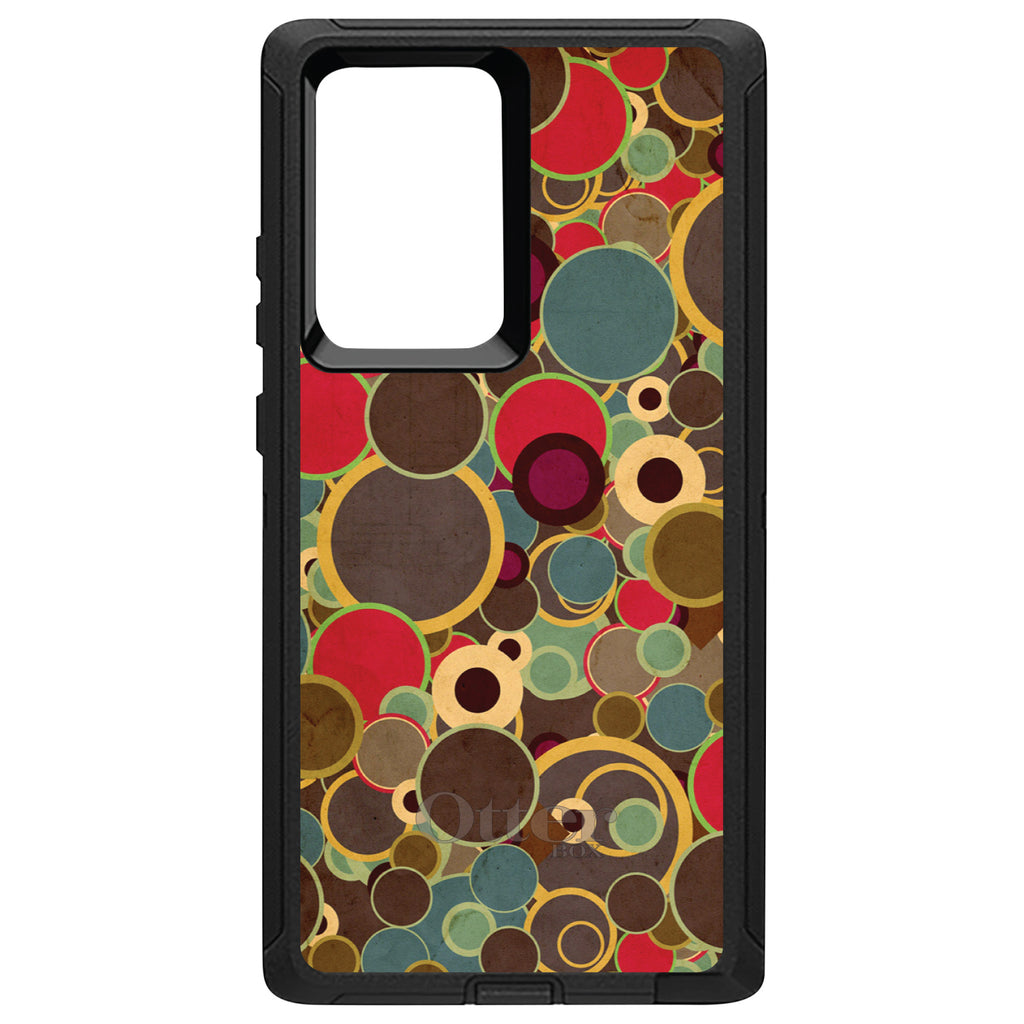 Brown Red Yellow Circles OtterBox Defender Case for iPhone & Galaxy, view 13