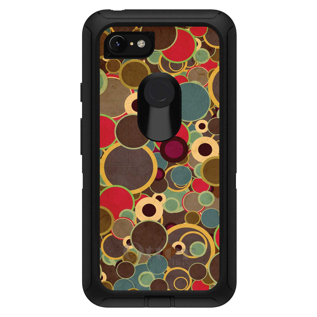Brown Red Yellow Circles OtterBox Defender Case for iPhone & Galaxy, view 18