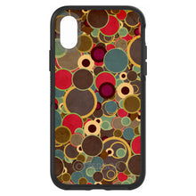 DistinctInk™ OtterBox Symmetry Series Case for Apple iPhone / Samsung Galaxy / Google Pixel - Brown Red Yellow Circles