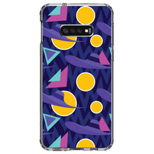 DistinctInk® Clear Shockproof Hybrid Case for Apple iPhone / Samsung Galaxy / Google Pixel - Pink Purple Yellow 90s Pattern