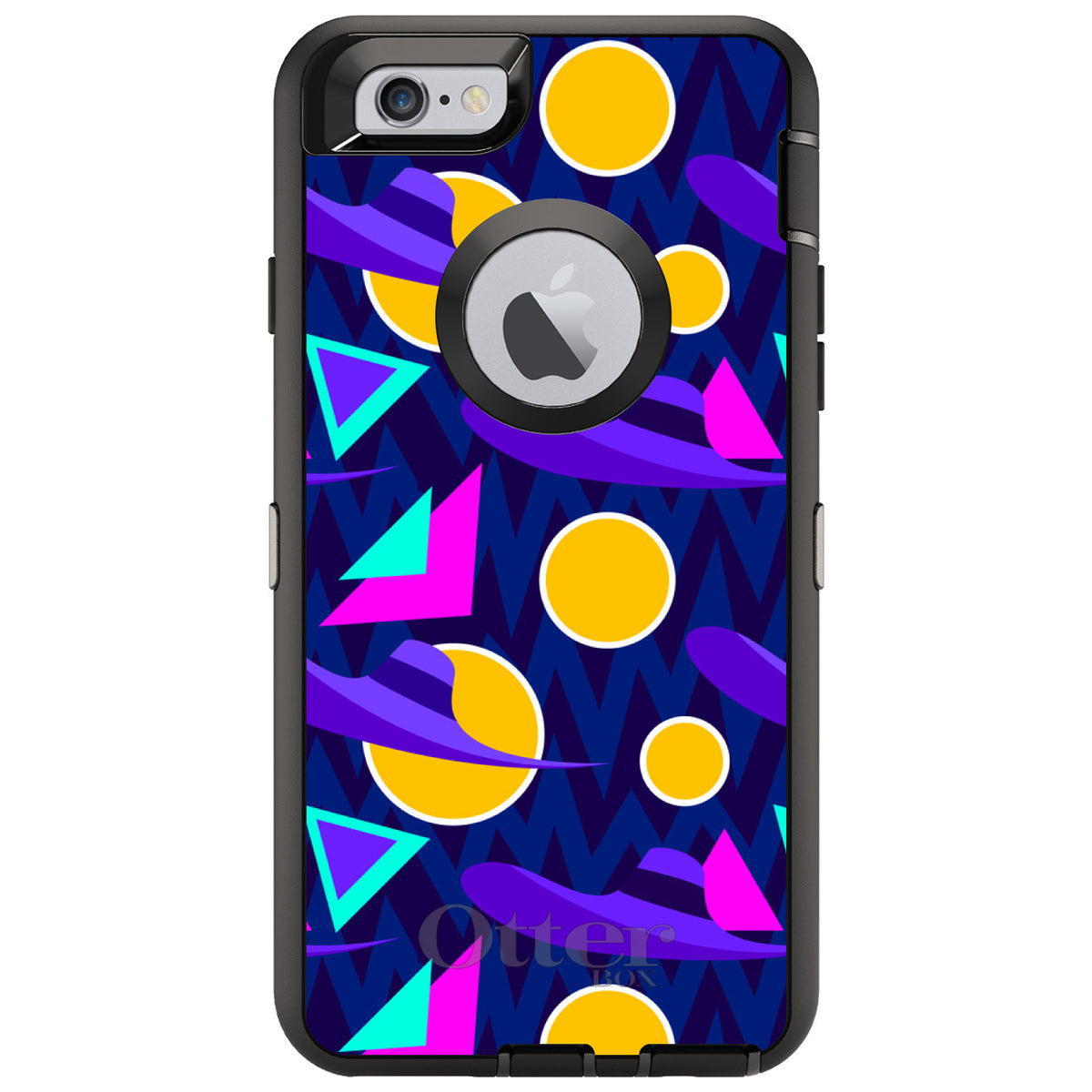 Pink Purple Yellow 90s Pattern OtterBox Defender Case for iPhone & Galaxy, view 4