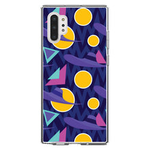 DistinctInk® Clear Shockproof Hybrid Case for Apple iPhone / Samsung Galaxy / Google Pixel - Pink Purple Yellow 90s Pattern