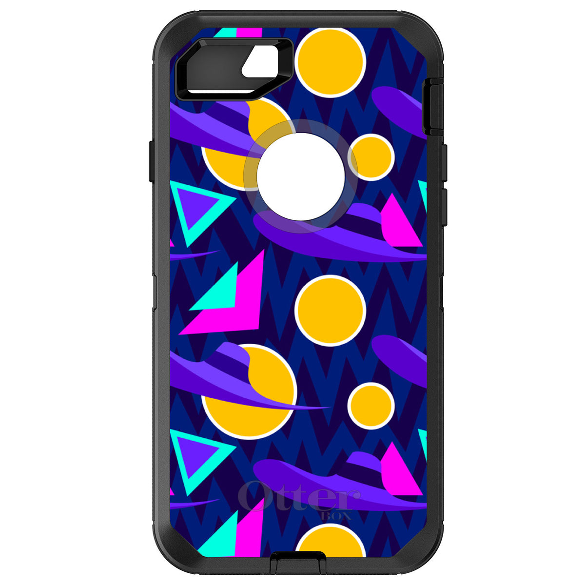 Pink Purple Yellow 90s Pattern OtterBox Defender Case for iPhone & Galaxy