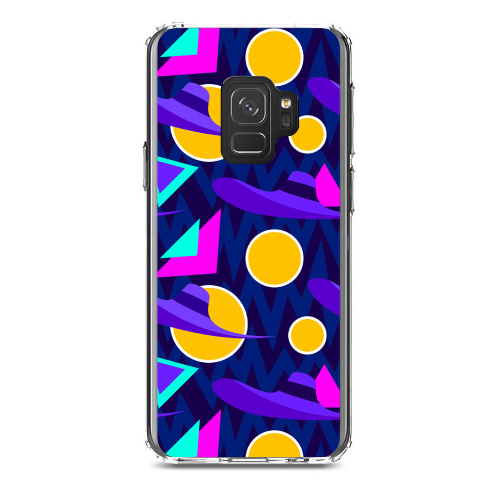 Pink Purple Yellow 90s Pattern Clear Shockproof iPhone Case, view 19