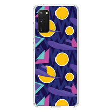 DistinctInk® Clear Shockproof Hybrid Case for Apple iPhone / Samsung Galaxy / Google Pixel - Pink Purple Yellow 90s Pattern
