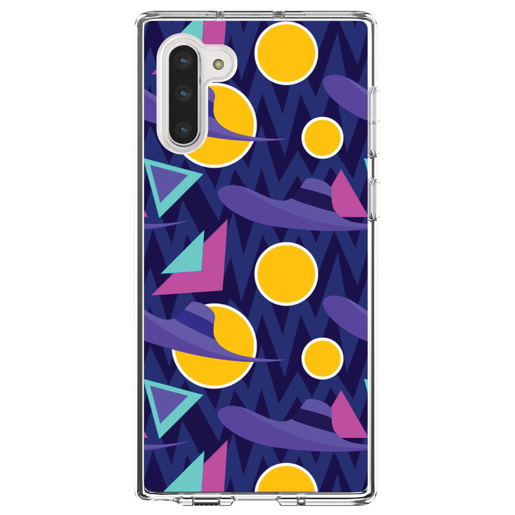 Pink Purple Yellow 90s Pattern Clear Shockproof iPhone Case, view 9