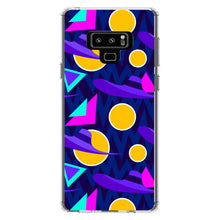 DistinctInk® Clear Shockproof Hybrid Case for Apple iPhone / Samsung Galaxy / Google Pixel - Pink Purple Yellow 90s Pattern