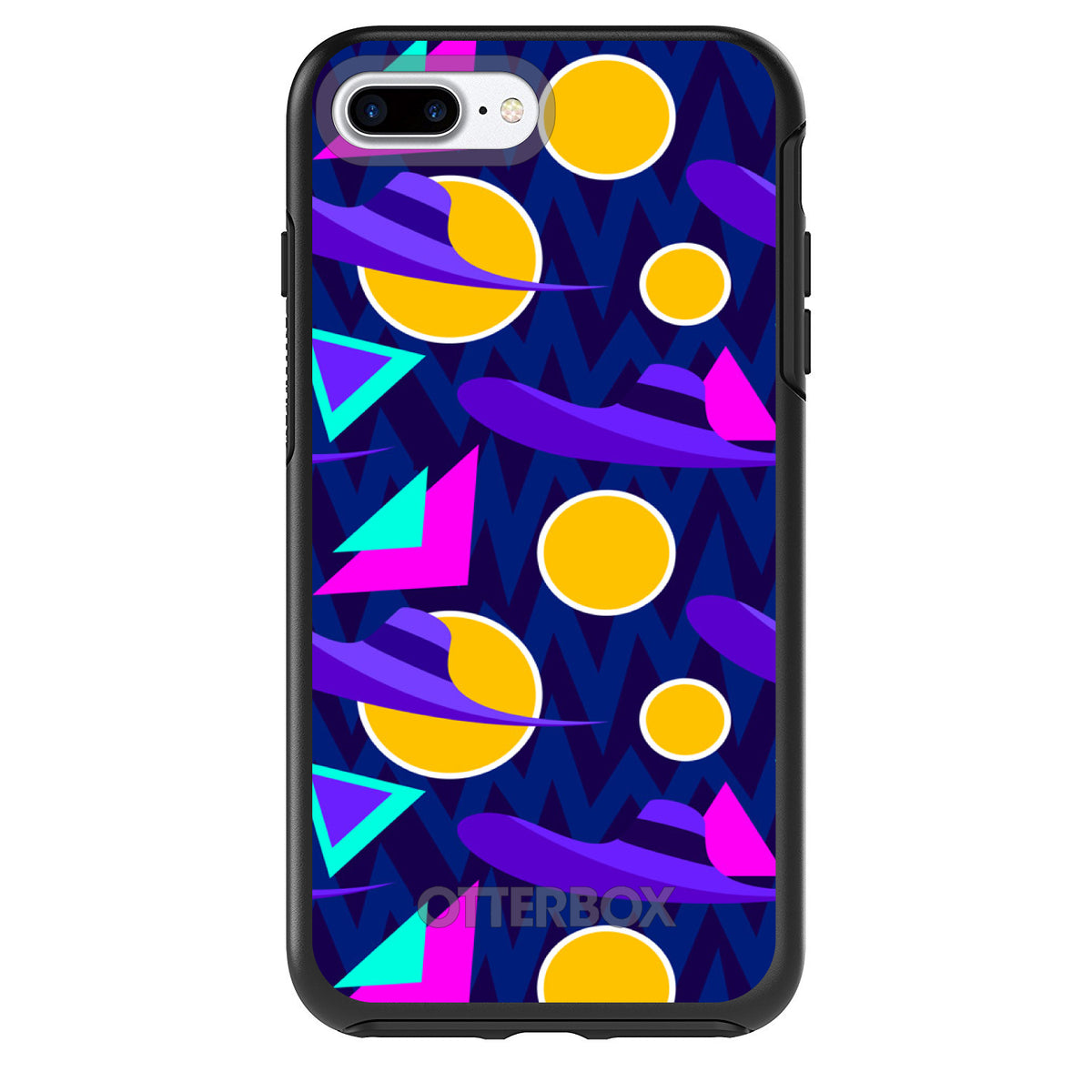 Pink Purple Yellow 90s Pattern OtterBox Symmetry Case for iPhone & Galaxy, view 2