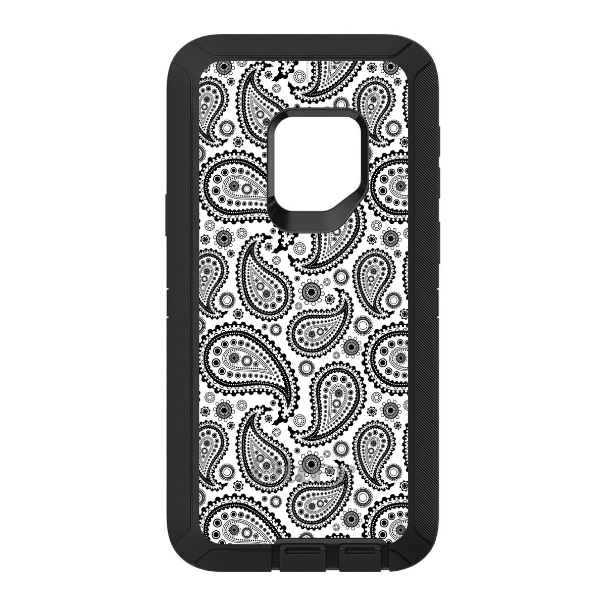 Black & White Paisley OtterBox Defender Case for iPhone & Galaxy, view 11