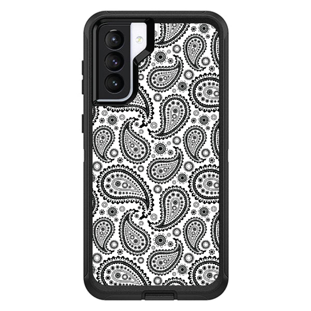 Black & White Paisley OtterBox Defender Case for iPhone & Galaxy, view 6