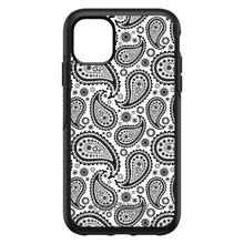 DistinctInk™ OtterBox Symmetry Series Case for Apple iPhone / Samsung Galaxy / Google Pixel - Black & White Paisley