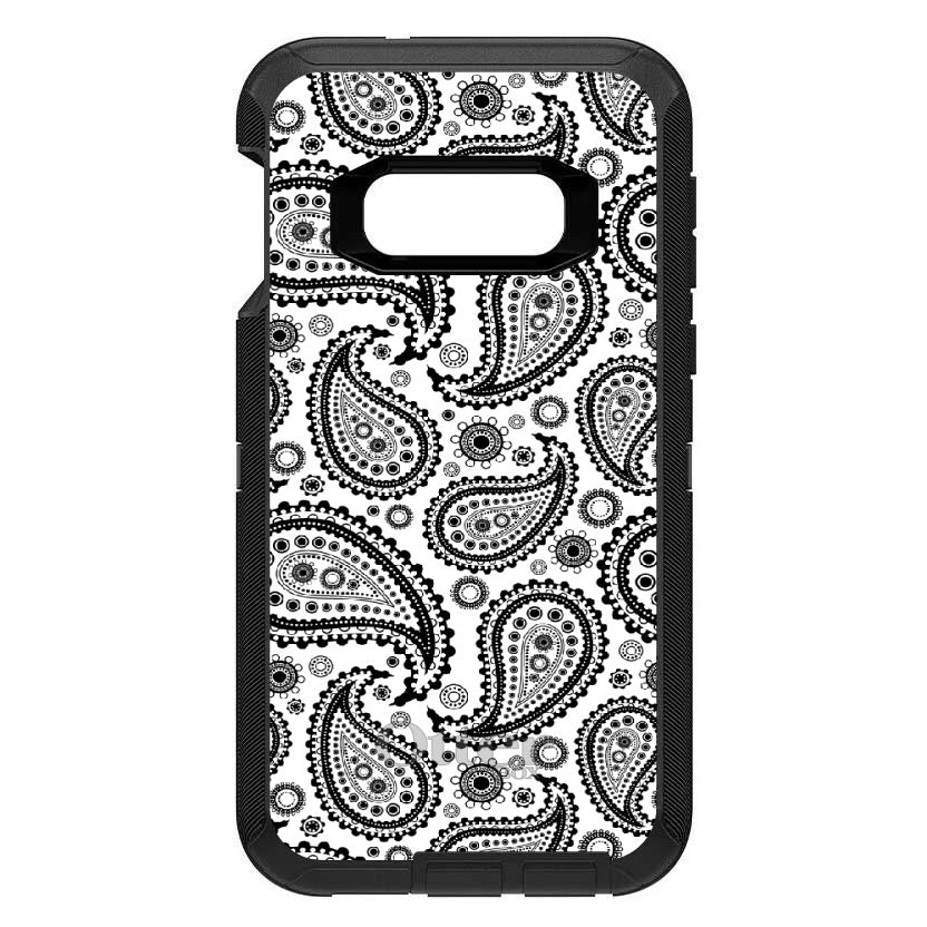 Black & White Paisley OtterBox Defender Case for iPhone & Galaxy, view 10