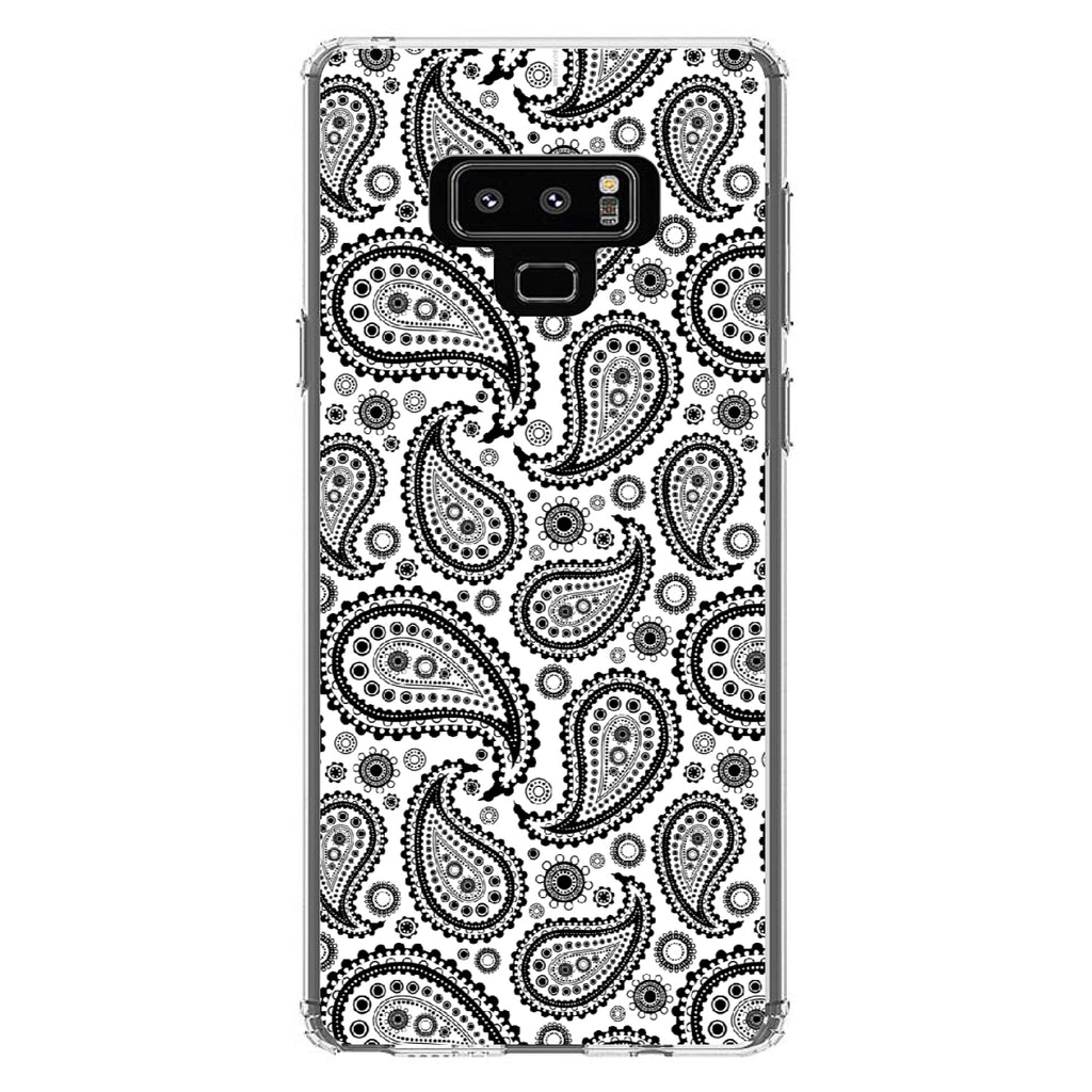 Black & White Paisley Clear Shockproof iPhone Case, view 11