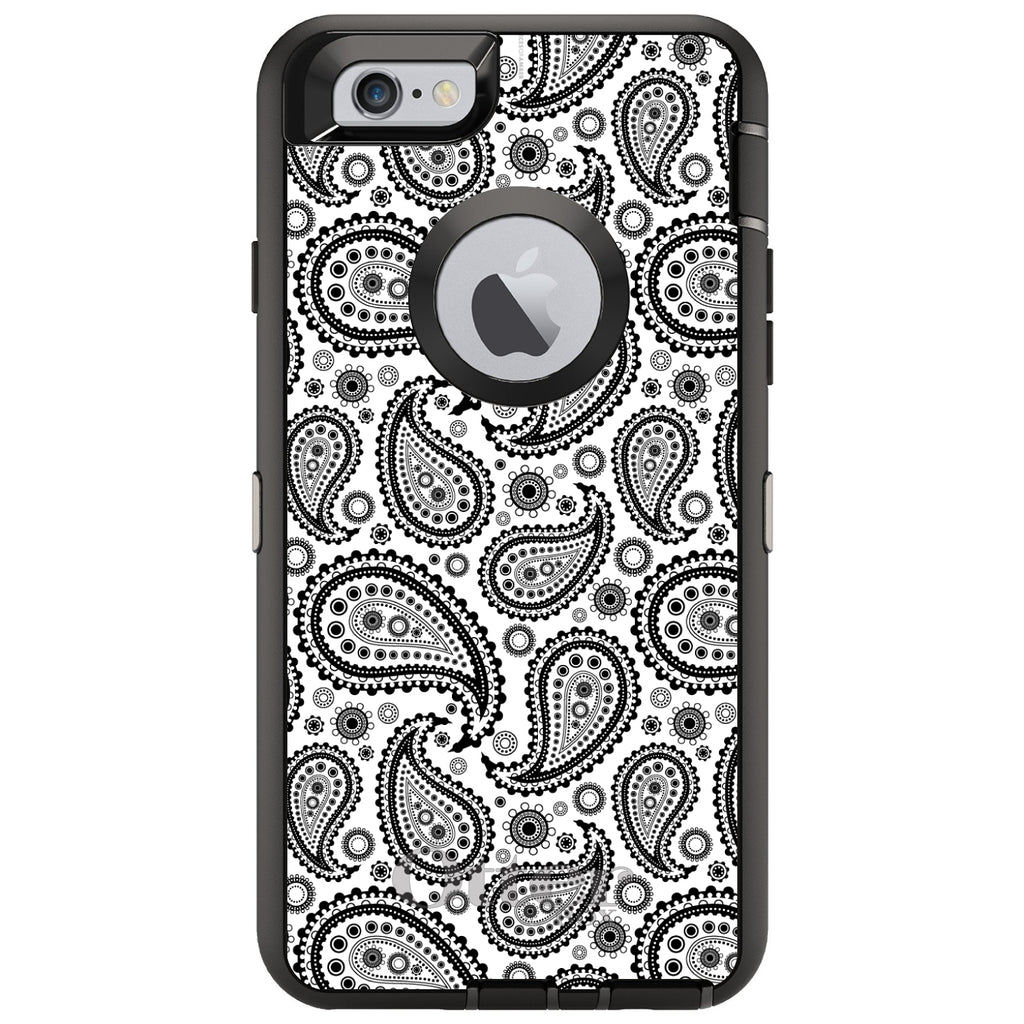 Black & White Paisley OtterBox Defender Case for iPhone & Galaxy, view 4