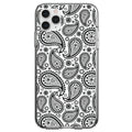 Black & White Paisley Clear Shockproof iPhone Case