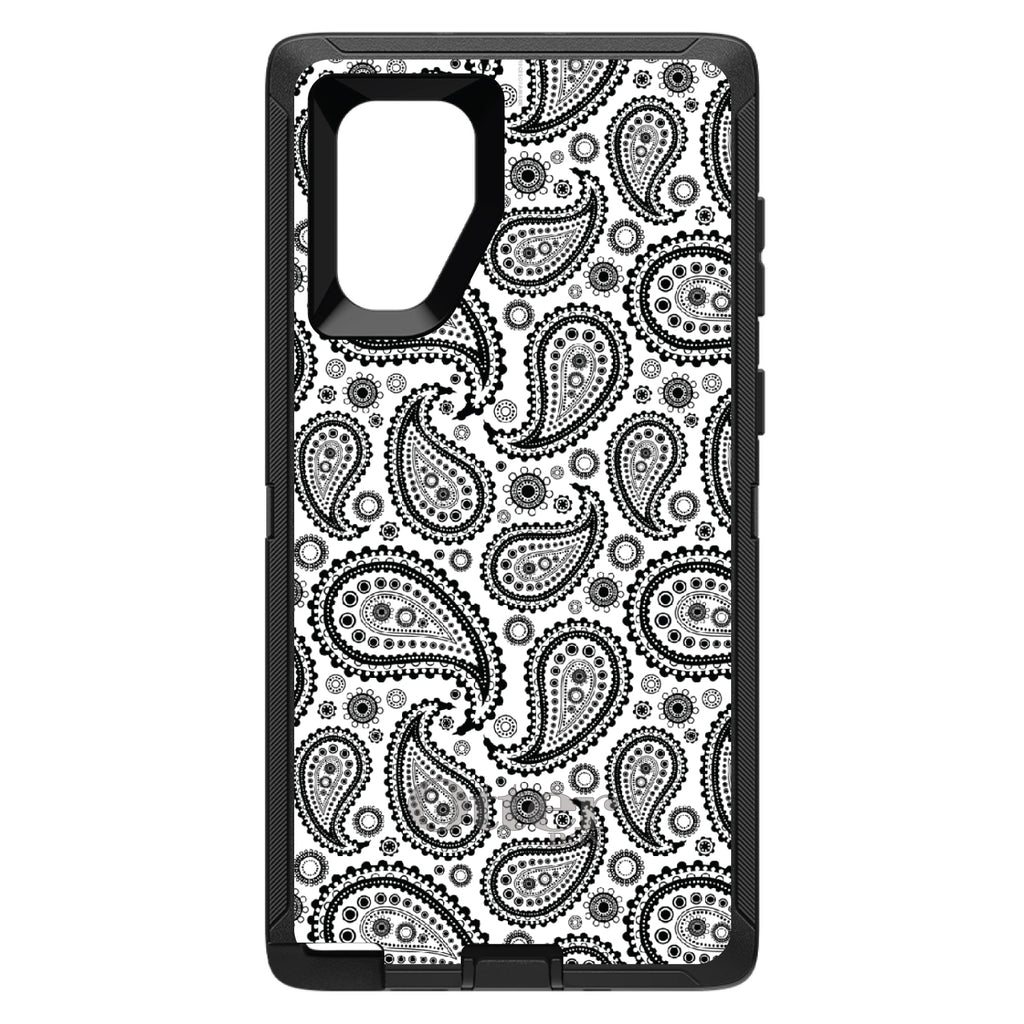 Black & White Paisley OtterBox Defender Case for iPhone & Galaxy, view 15