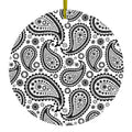 Black & White Paisley Ceramic Ornament