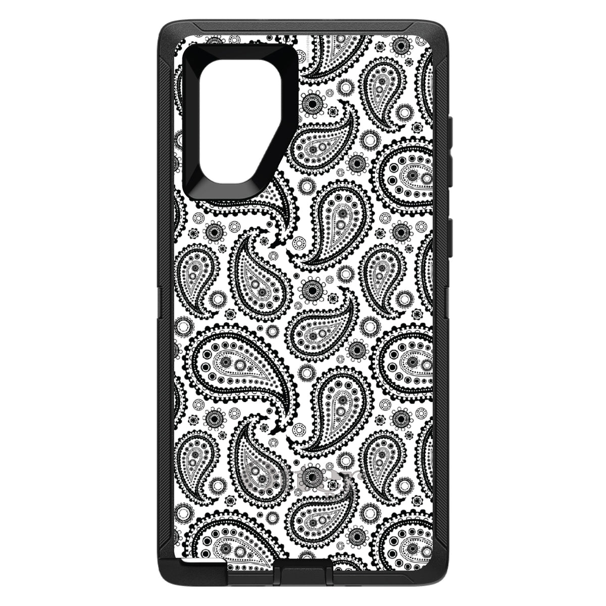 Black & White Paisley OtterBox Defender Case for iPhone & Galaxy, view 14
