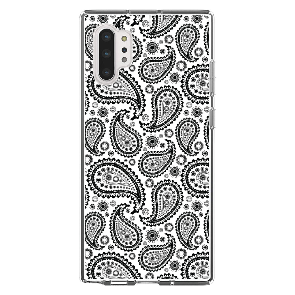 Black & White Paisley Clear Shockproof iPhone Case, view 10