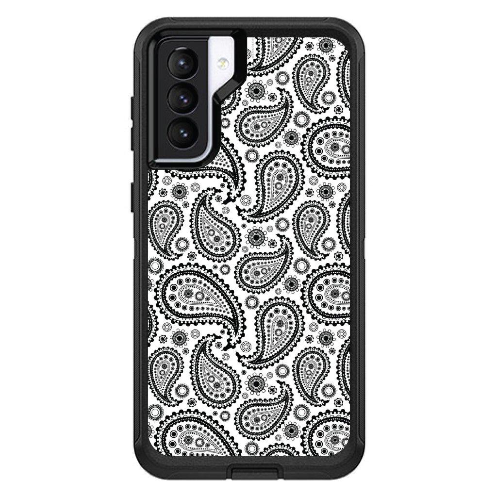 Black & White Paisley OtterBox Defender Case for iPhone & Galaxy, view 5