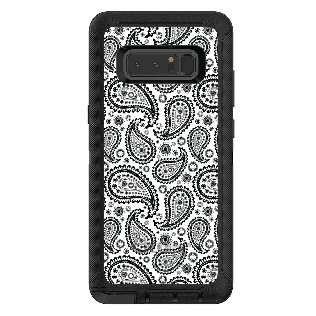Black & White Paisley OtterBox Defender Case for iPhone & Galaxy, view 17