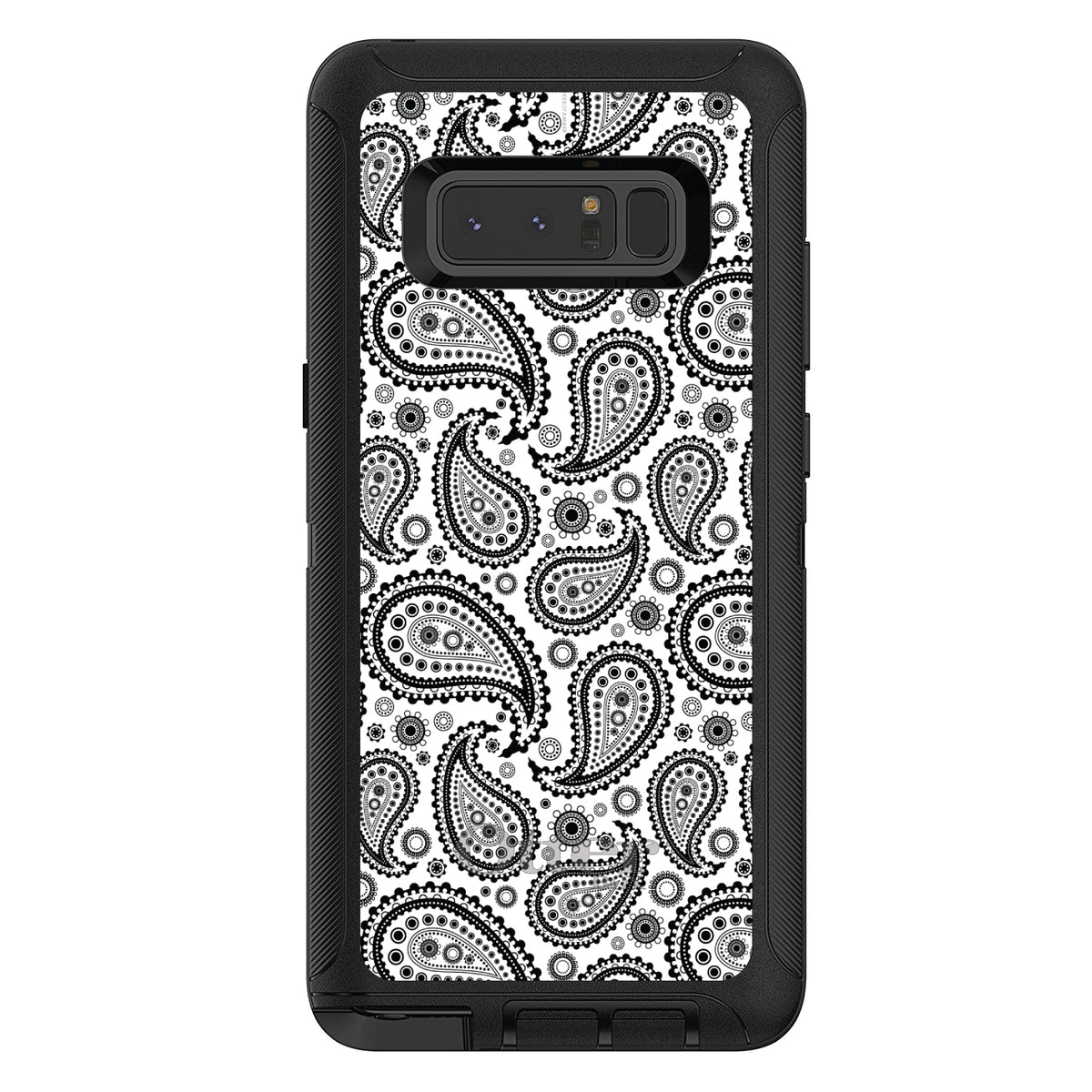 Black & White Paisley OtterBox Defender Case for iPhone & Galaxy, view 17