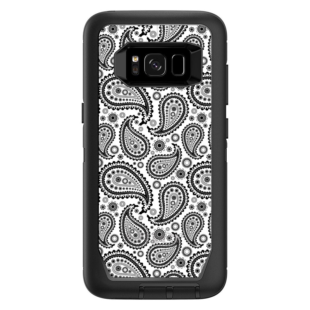 Black & White Paisley OtterBox Defender Case for iPhone & Galaxy, view 12