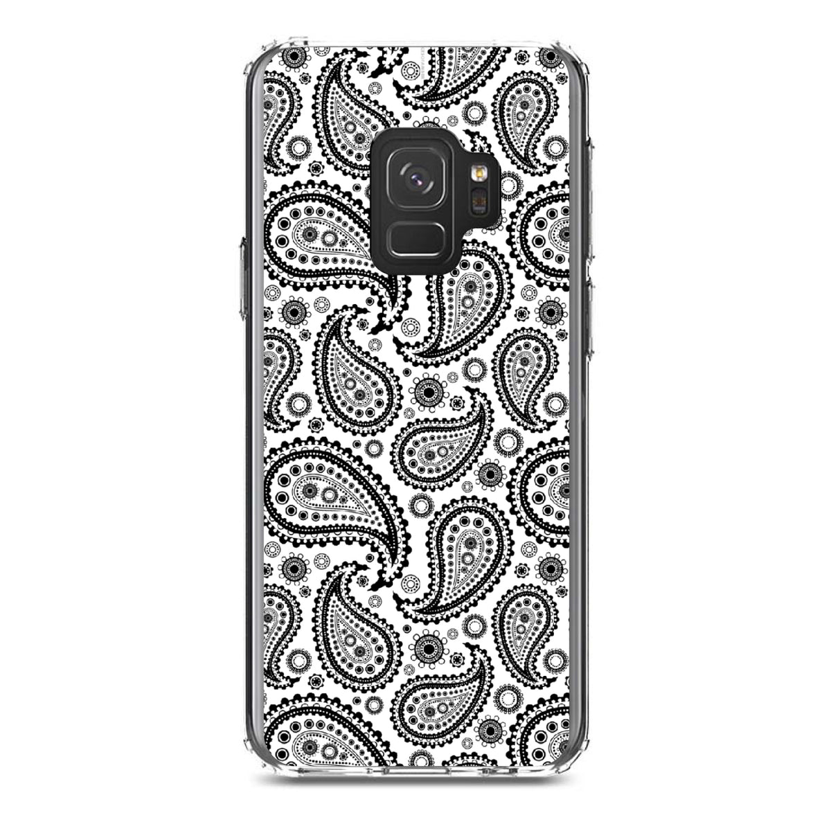 Black & White Paisley Clear Shockproof iPhone Case, view 19