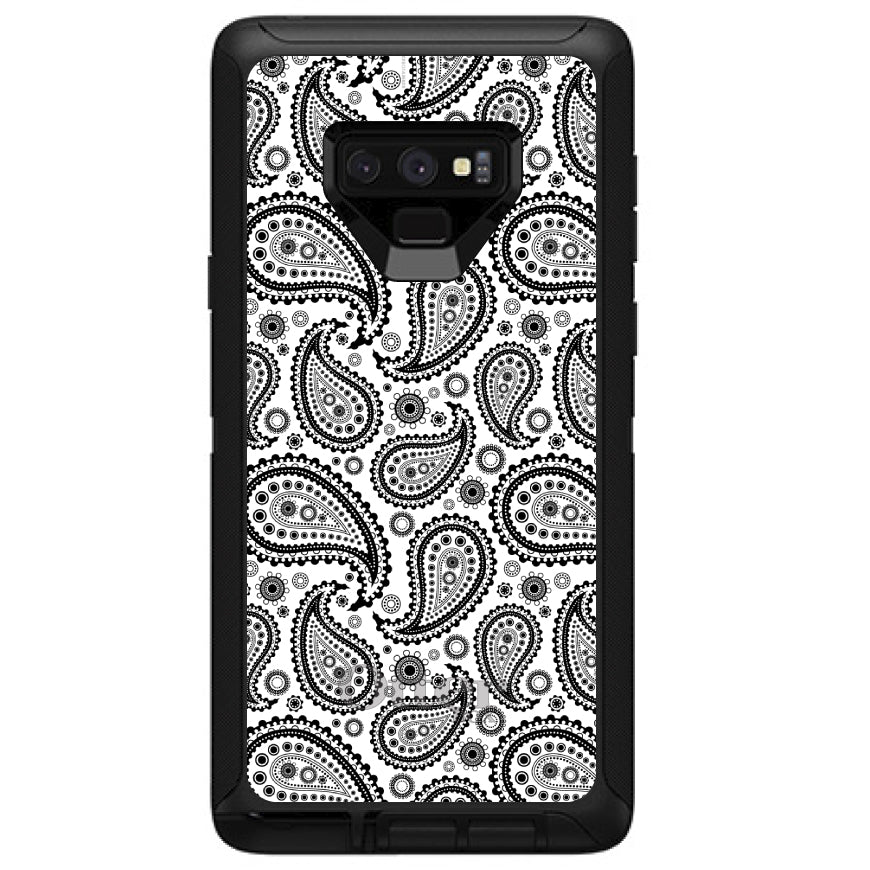 Black & White Paisley OtterBox Defender Case for iPhone & Galaxy, view 16