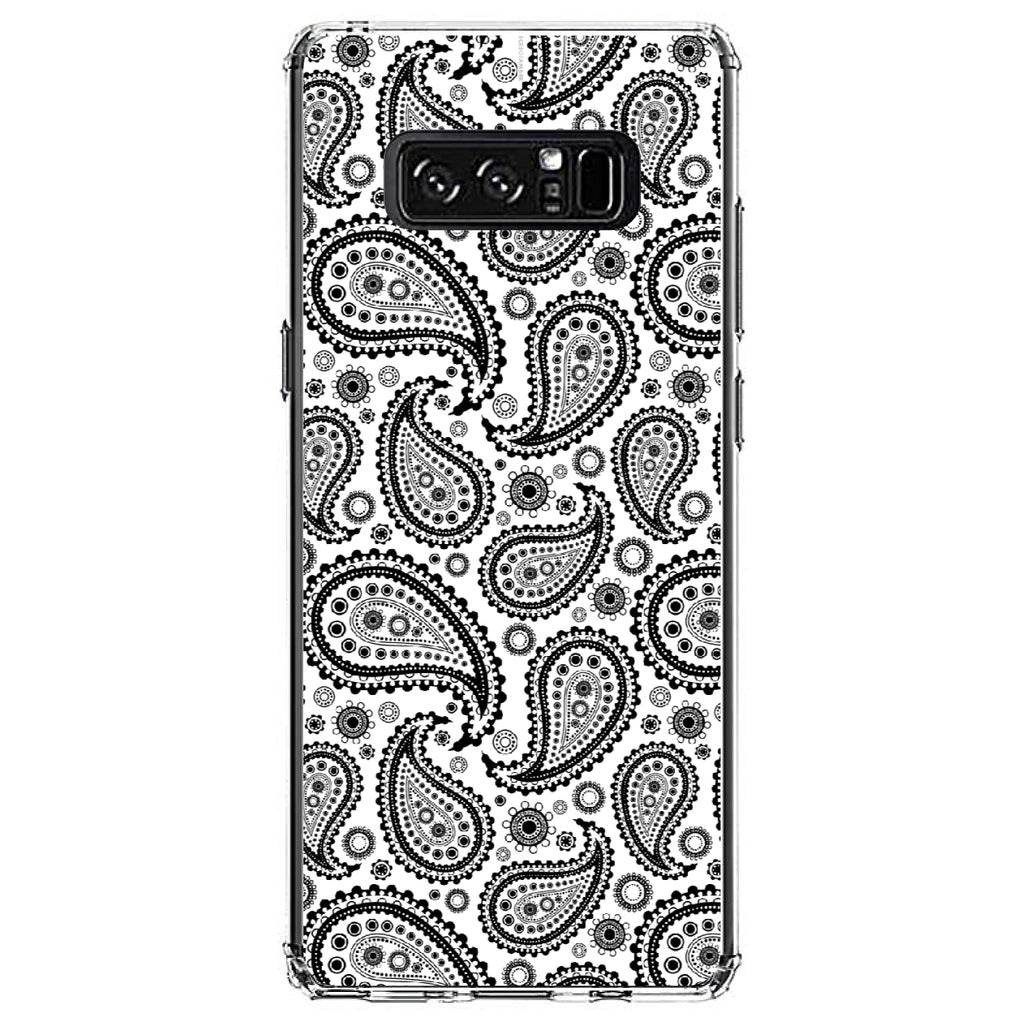 Black & White Paisley Clear Shockproof iPhone Case, view 12