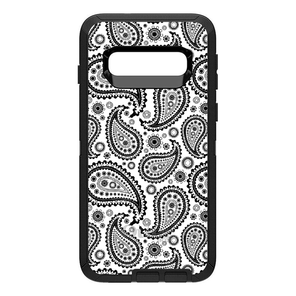 Black & White Paisley OtterBox Defender Case for iPhone & Galaxy, view 9