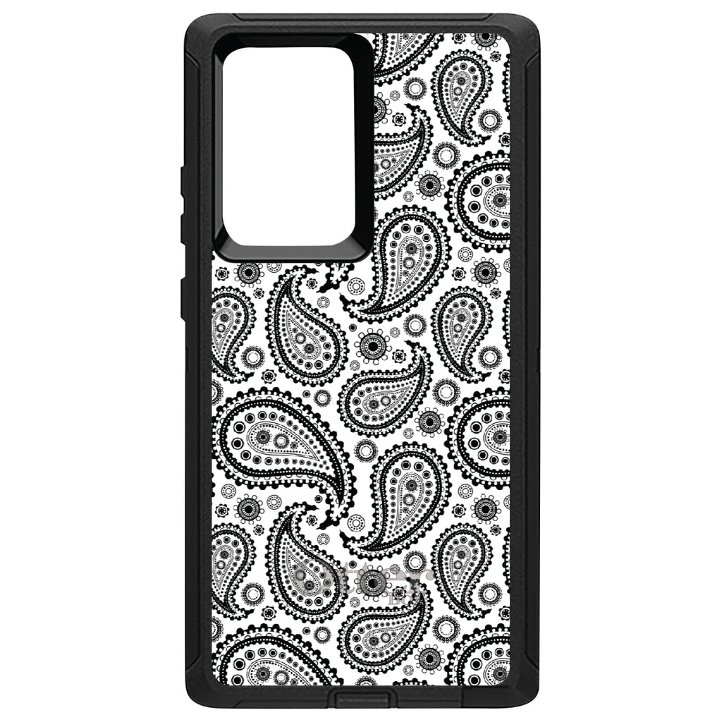 Black & White Paisley OtterBox Defender Case for iPhone & Galaxy, view 13