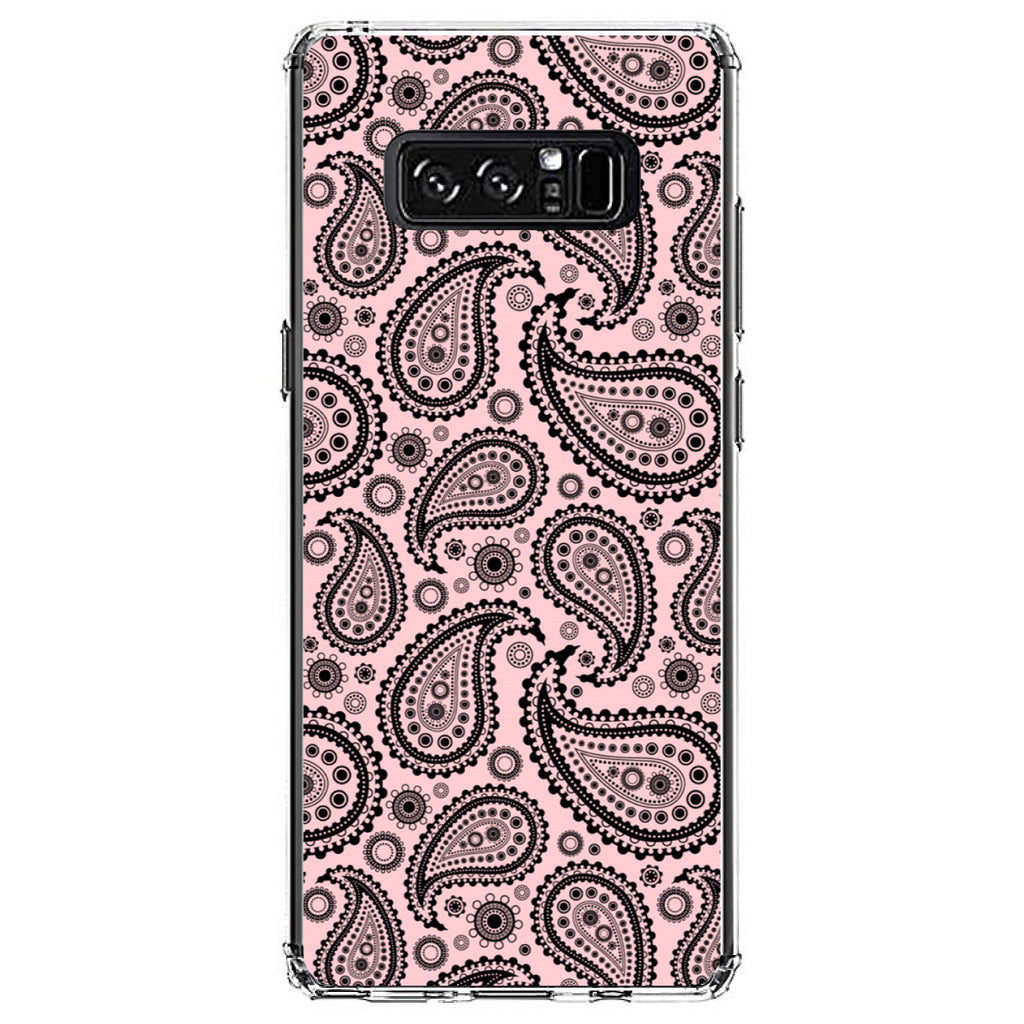 Black & Pink Paisley Clear Shockproof iPhone Case, view 12