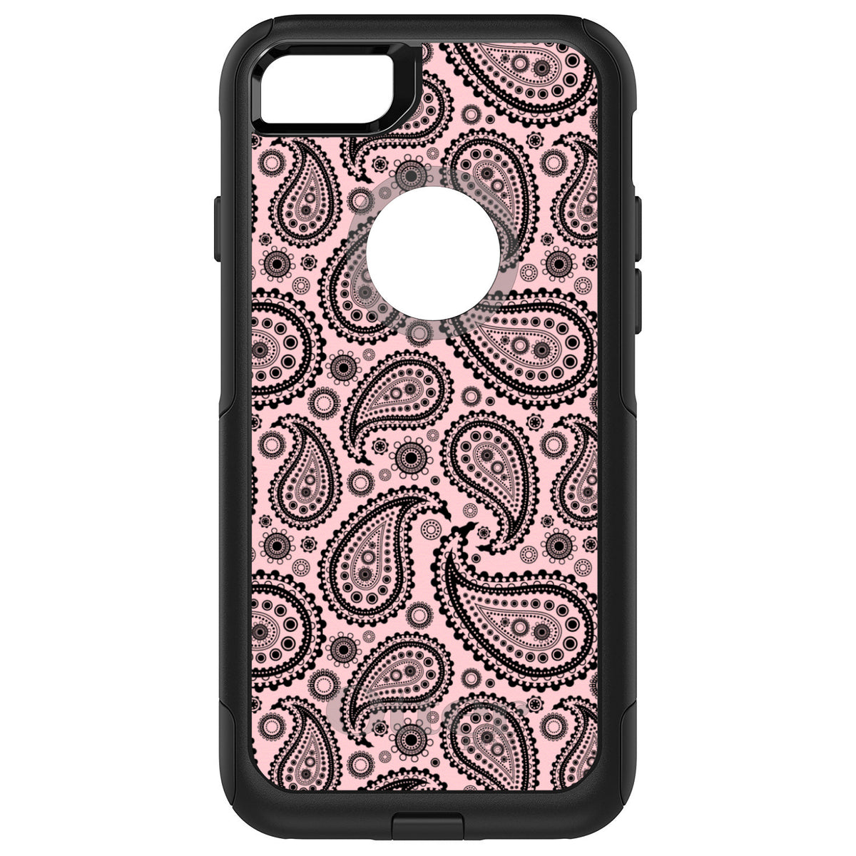 Black & Pink Paisley OtterBox Commuter Case for iPhone & Galaxy